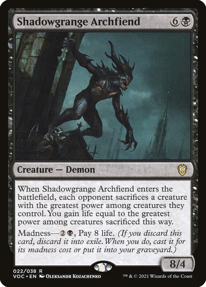 Shadowgrange Archfiend (22) - Crimson Vow Commander (VOC)