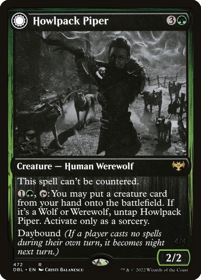 Howlpack Piper // Wildsong Howler - [Foil] Innistrad: Double Feature (DBL)