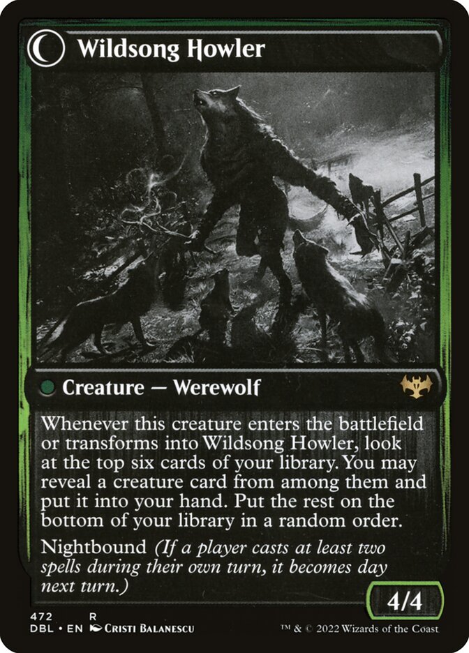 Howlpack Piper // Wildsong Howler (472) - Innistrad: Double Feature (DBL)