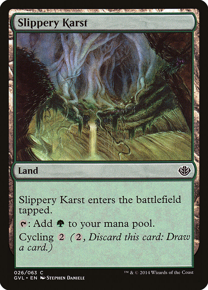Slippery Karst (26) - Duel Decks Anthology: Garruk vs. Liliana (GVL)