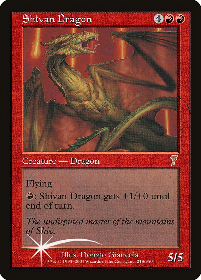Shivan Dragon (218) - Seventh Edition (7ED)