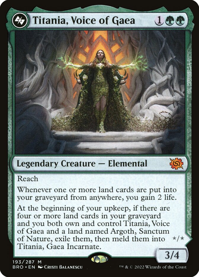 Titania, Voice of Gaea // Titania, Gaea Incarnate (193) - The Brothers' War (BRO)