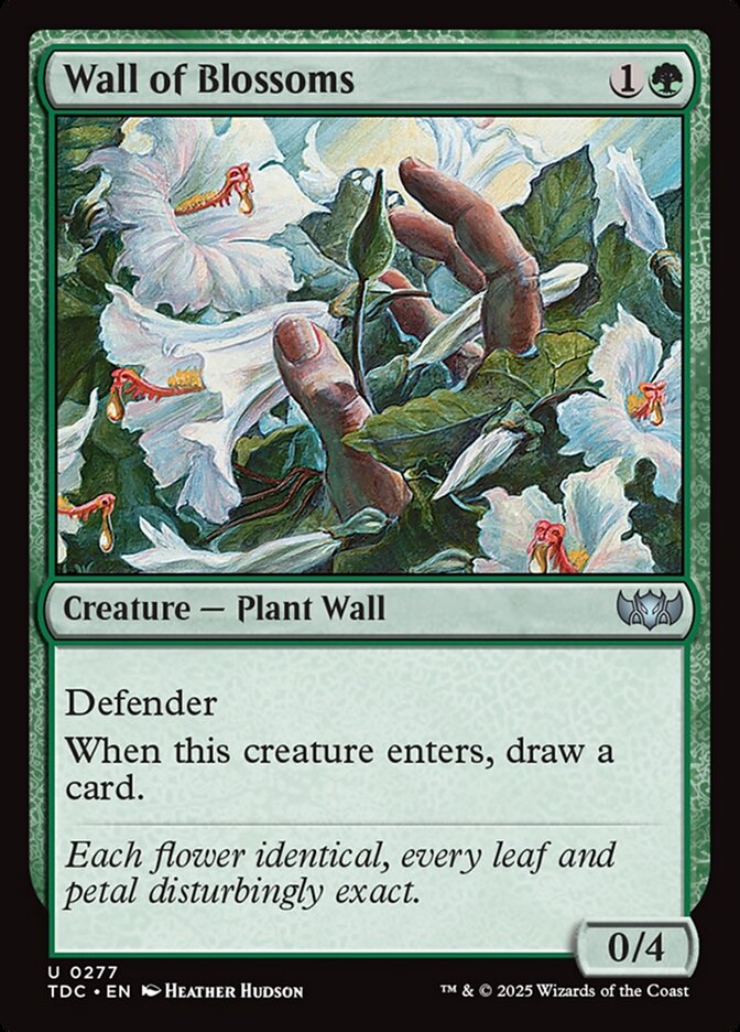 Wall of Blossoms (277) - Tarkir: Dragonstorm Commander (TDC)
