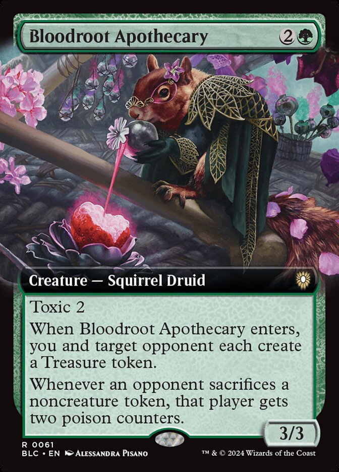 Bloodroot Apothecary - [Extended Art] Bloomburrow Commander (BLC)