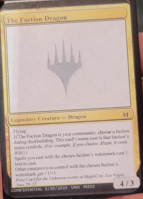 The Faction Dragon (MZ03a) - Unknown Event (UNK)