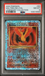 Moltres #30 - [Reverse Holo, Graded PSA 8] Legendary Collection