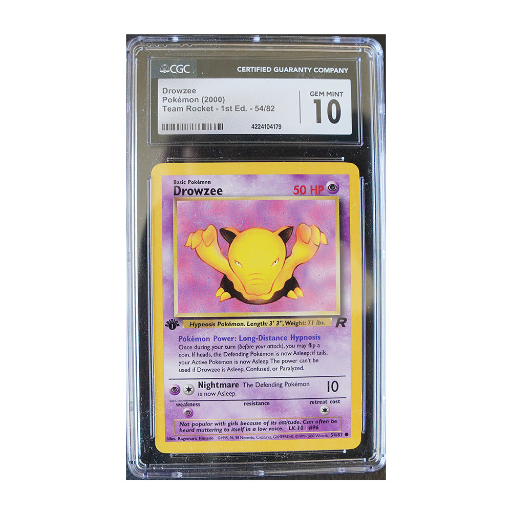 Drowzee [1st Edition, Graded CGC 10] - Team Rocket (TR)