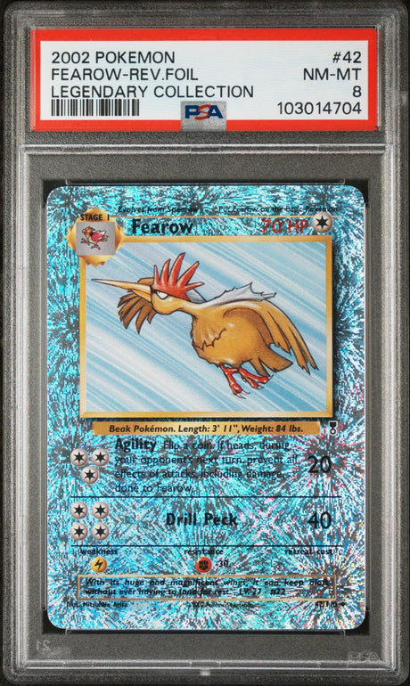 Fearow #42 - [Reverse Holo, Graded PSA 8] Legendary Collection