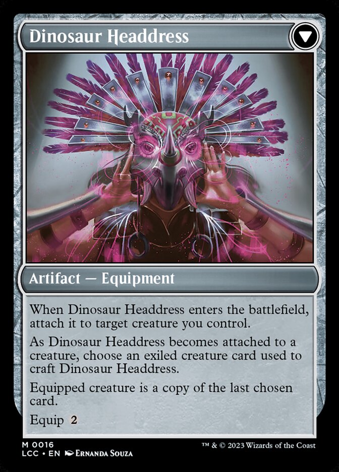 Paleontologist's Pick-Axe // Dinosaur Headdress (16) - The Lost Caverns of Ixalan Commander (LCC)