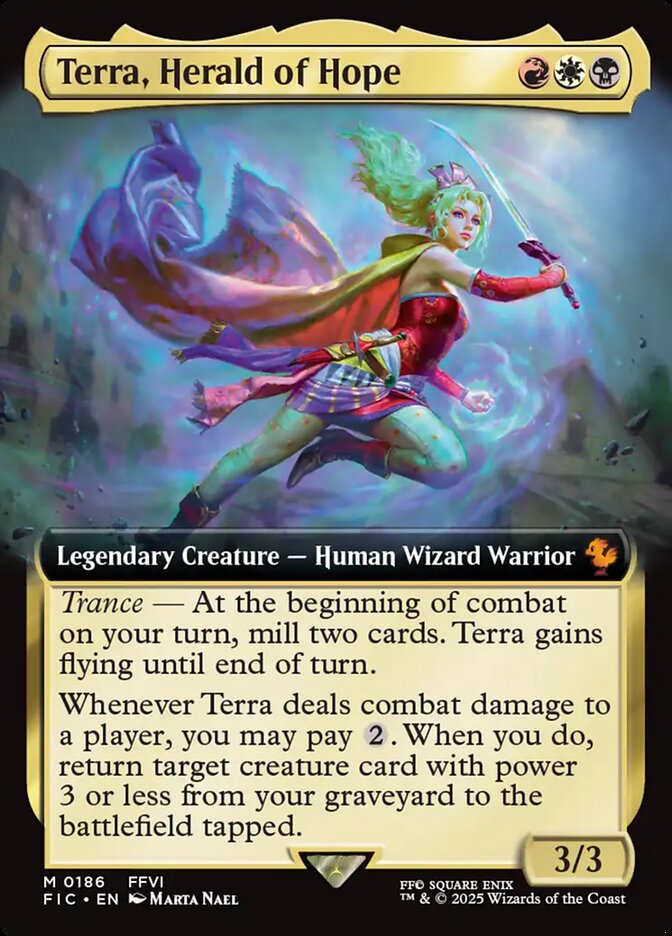 Terra, Herald of Hope (186) - [Foil, Extended Art] Final Fantasy Commander (FIC)