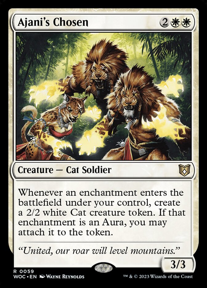 Ajani's Chosen (59) - Wilds of Eldraine Commander (WOC)