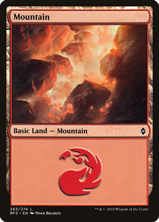 Mountain (265a) - Battle for Zendikar (BFZ)