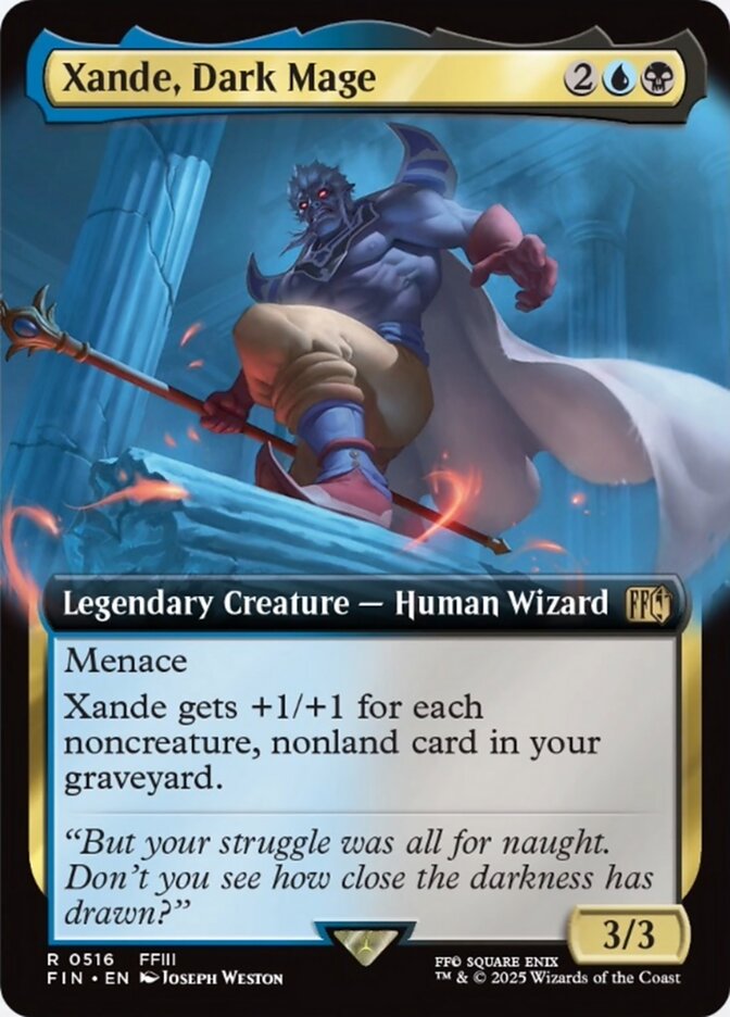 Xande, Dark Mage (516) - [Foil, Extended Art] Final Fantasy (FIN)