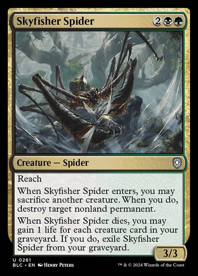 Skyfisher Spider (261) - Bloomburrow Commander (BLC)