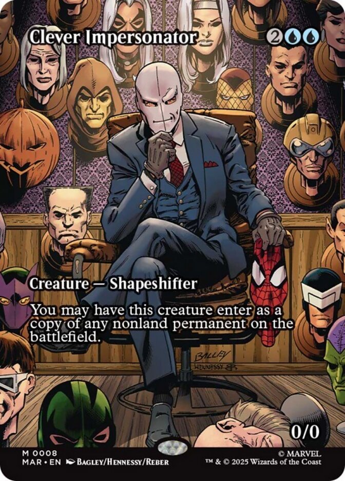 Clever Impersonator (8) - [Foil, Borderless] Marvel Universe (MAR)