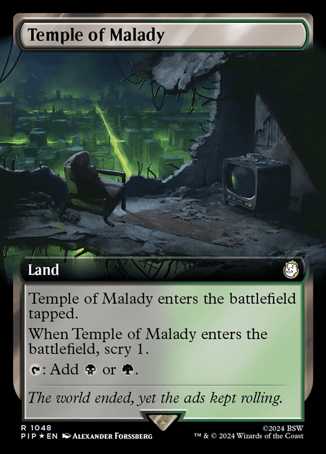 Temple of Malady - [Surge Foil, Extended Art] Fallout (PIP)