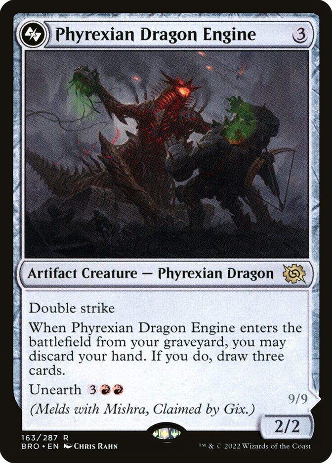 Phyrexian Dragon Engine // Mishra, Lost to Phyrexia (163) - The Brothers' War (BRO)
