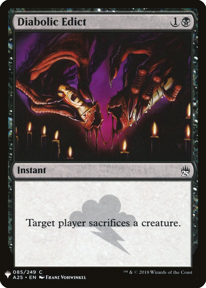 Diabolic Edict (A25-85) - The List (PLST)