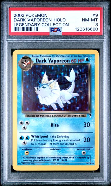 Dark Vaporeon #9 - [Graded PSA 8] Legendary Collection (LC)