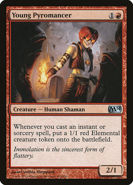 Young Pyromancer (163) - Magic 2014 (M14)