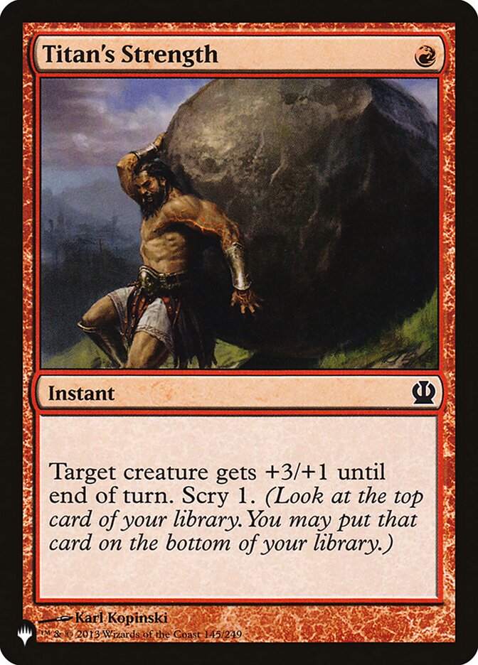 Titan's Strength (THS-145) - The List (PLST)