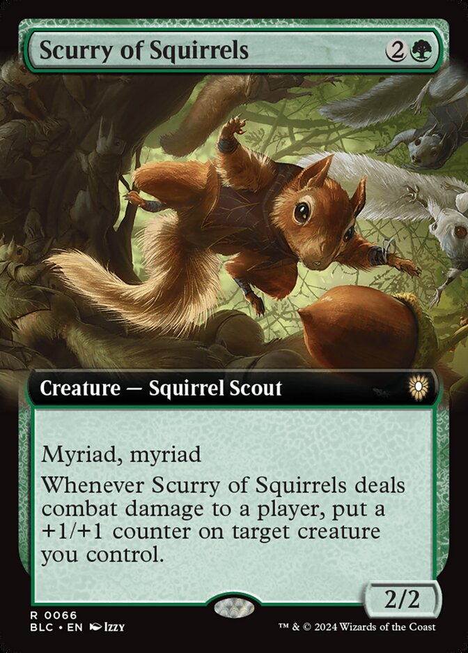 Scurry of Squirrels - [Foil, Extended Art] Bloomburrow Commander (BLC)