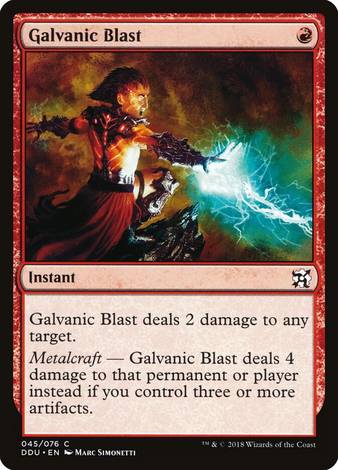 Galvanic Blast (45) - Duel Decks: Elves vs. Inventors (DDU)