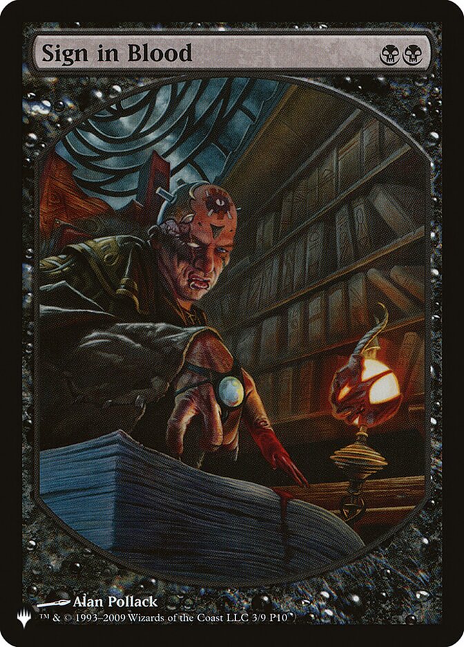 Sign in Blood (P10-3) - The List (PLST)