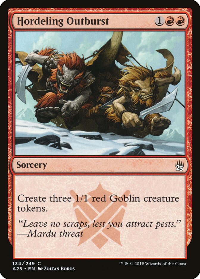 Hordeling Outburst (134) - Masters 25 (A25)