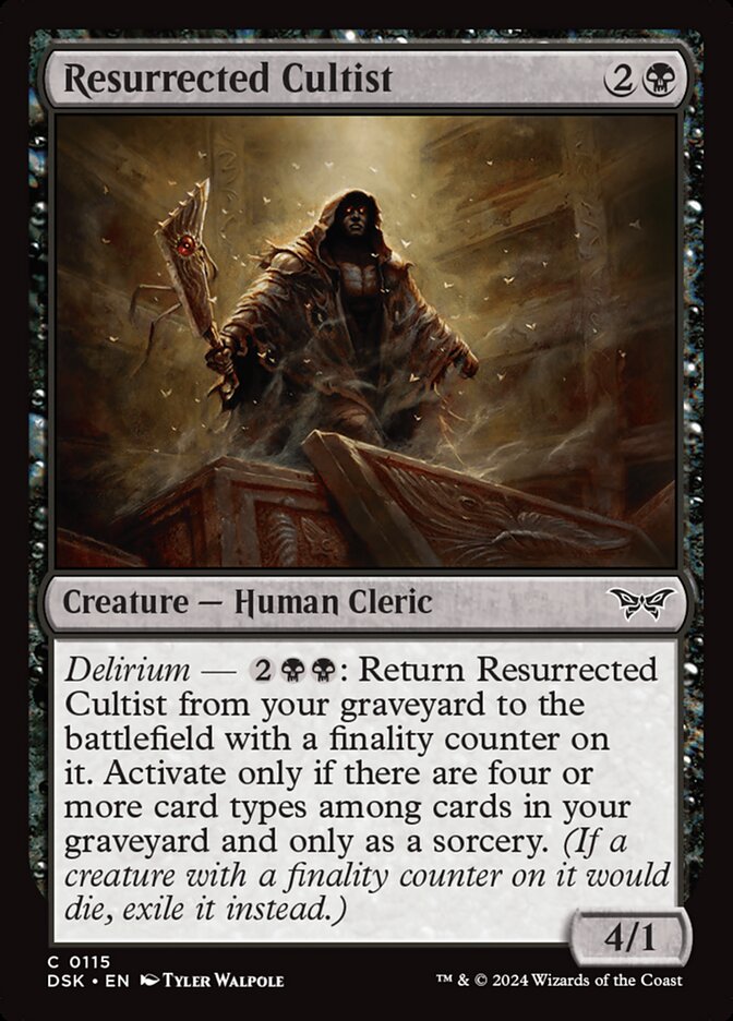 Resurrected Cultist - [Foil] Duskmourn: House of Horror (DSK)