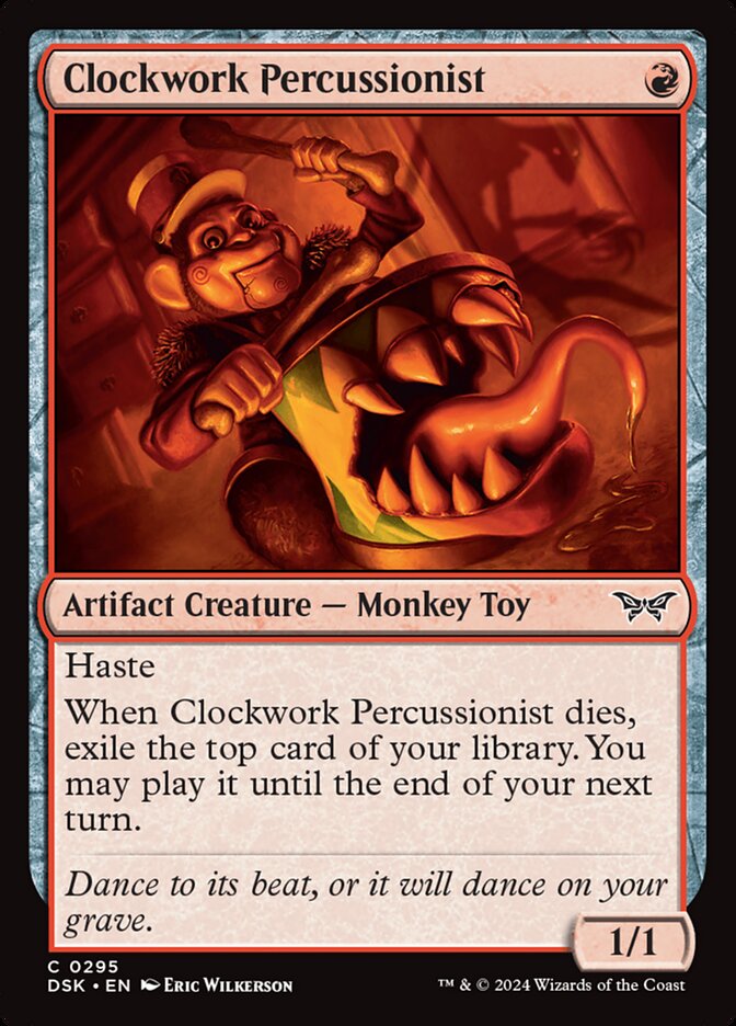 Clockwork Percussionist - [Foil, Lurking Evil] Duskmourn: House of Horror (DSK)