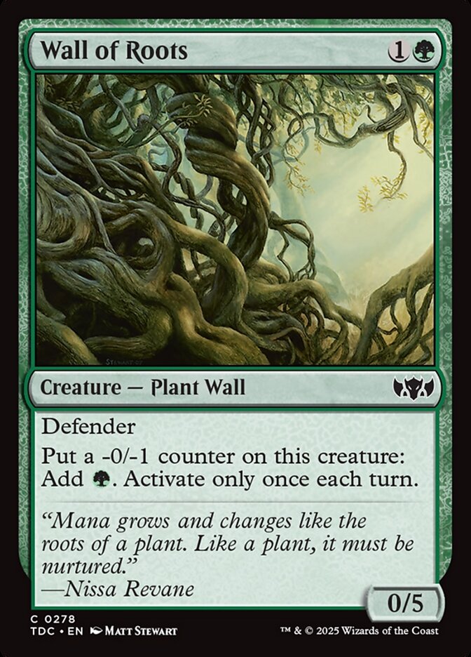 Wall of Roots (278) - Tarkir: Dragonstorm Commander (TDC)