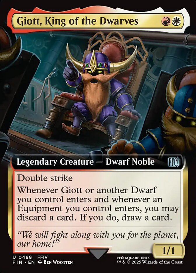 Giott, King of the Dwarves (488) - [Foil, Extended Art] Final Fantasy (FIN)
