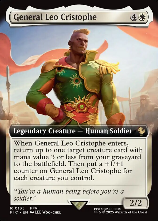General Leo Cristophe (135) - [Foil, Extended Art] Final Fantasy Commander (FIC)