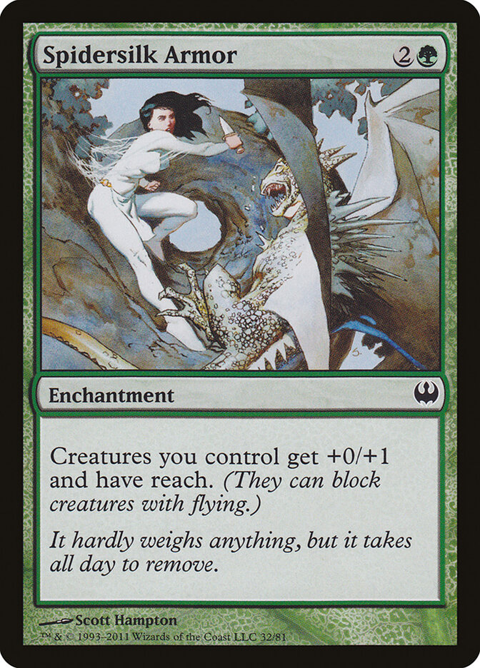 Spidersilk Armor (32) - Duel Decks: Knights vs. Dragons (DDG)