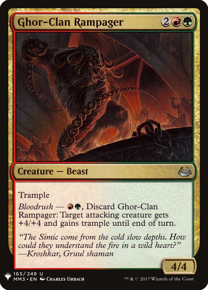 Ghor-Clan Rampager (MM3-165) - The List (PLST)