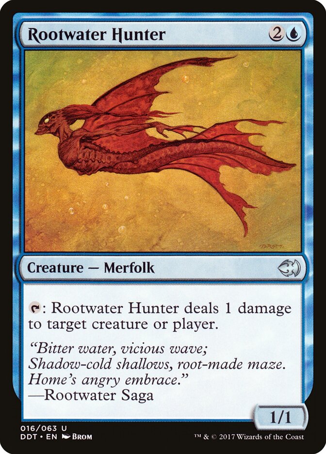 Rootwater Hunter (16) - Duel Decks: Merfolk vs. Goblins (DDT)