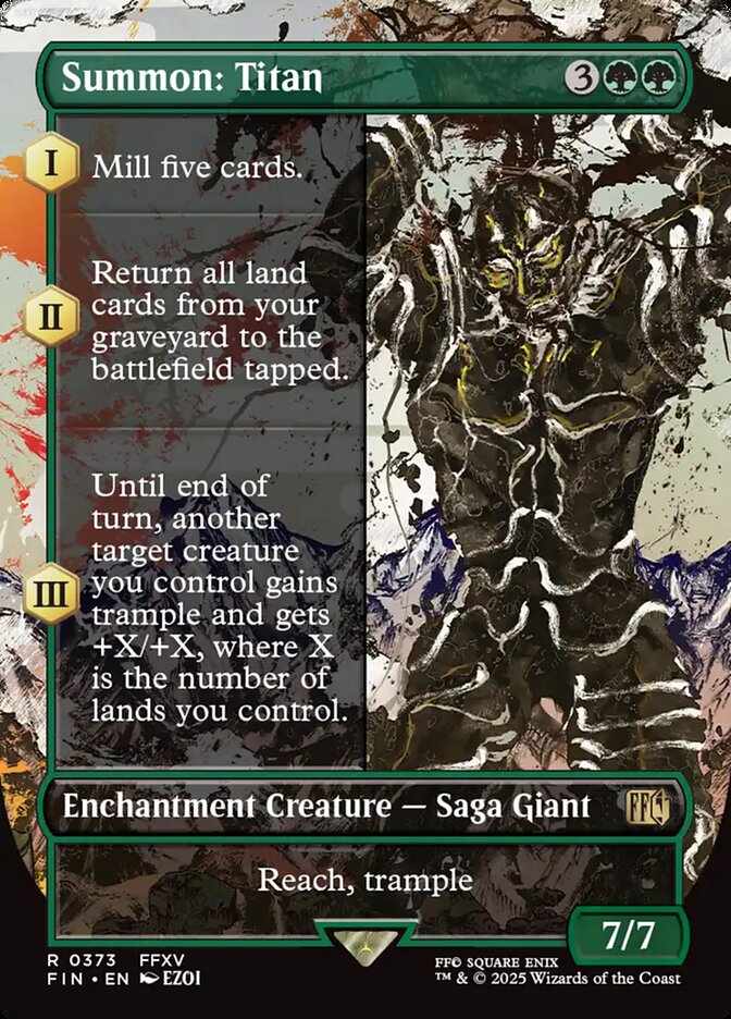 Summon: Titan (373) - [Foil, Borderless] Final Fantasy (FIN)
