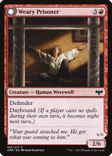 Weary Prisoner // Wrathful Jailbreaker (184) - Innistrad: Crimson Vow (VOW)