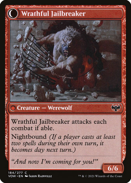 Weary Prisoner // Wrathful Jailbreaker (184) - Innistrad: Crimson Vow (VOW)