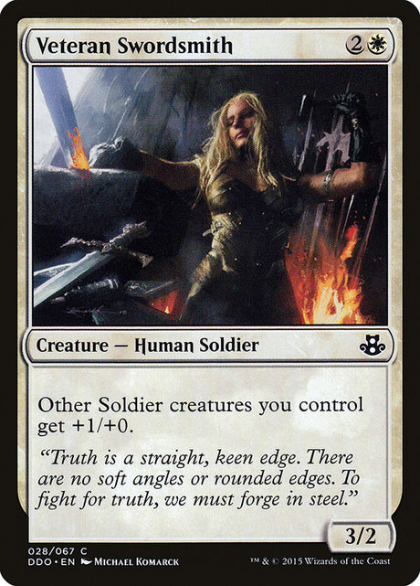 Veteran Swordsmith (28) - Duel Decks: Elspeth vs. Kiora (DDO)