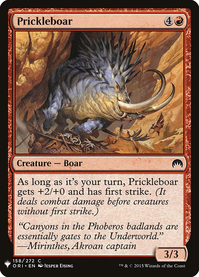 Prickleboar (ORI-158) - The List (PLST)