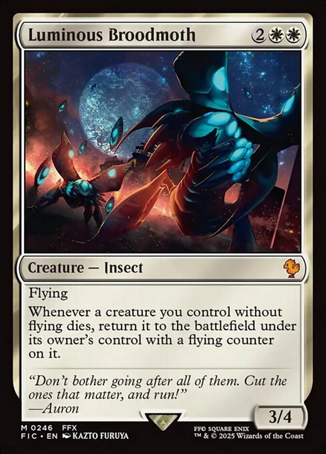 Luminous Broodmoth (246) - [Surge Foil] Final Fantasy Commander (FIC)
