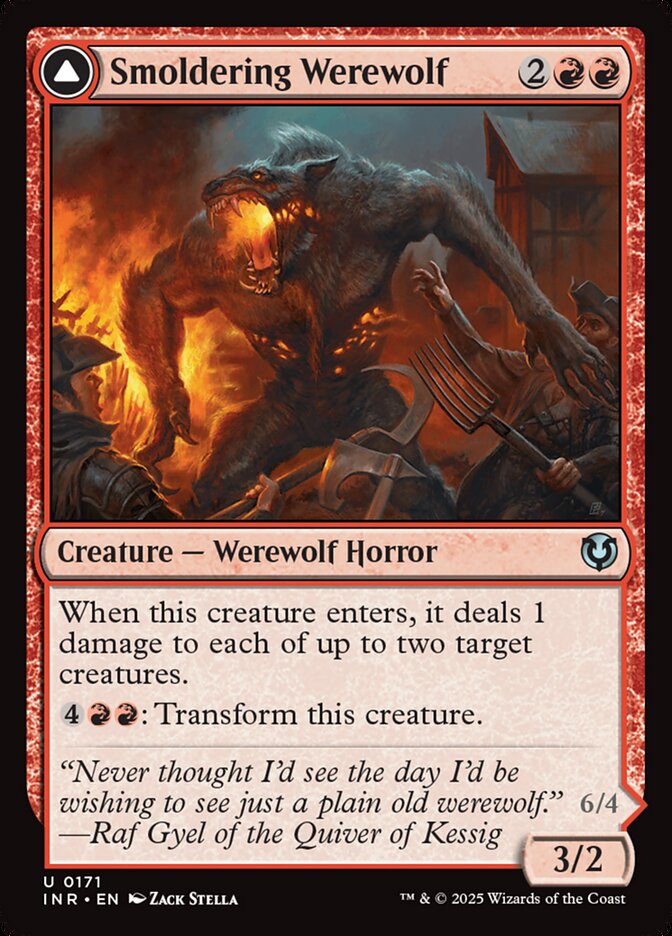 Smoldering Werewolf // Erupting Dreadwolf - Innistrad Remastered (INR)