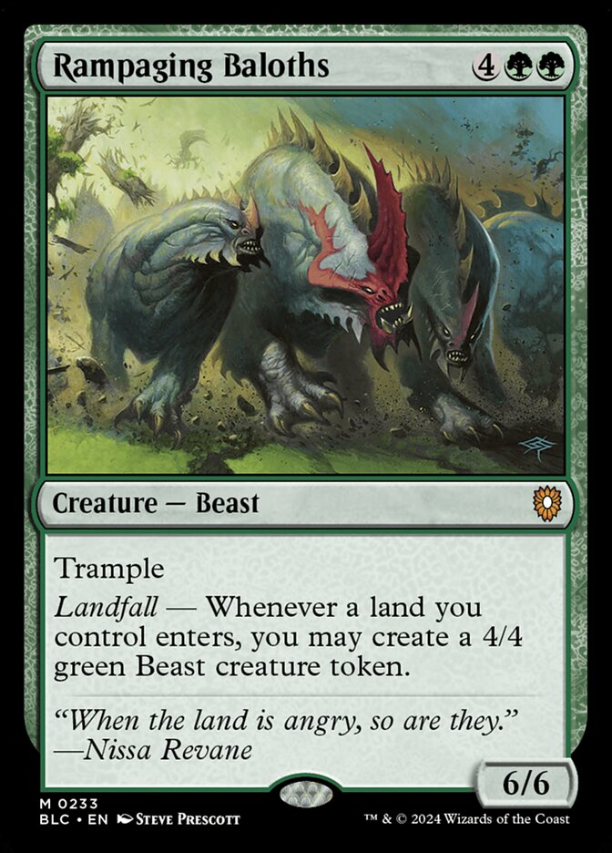 Rampaging Baloths (233) - Bloomburrow Commander (BLC)
