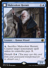 Malevolent Hermit // Benevolent Geist (61) - Innistrad: Midnight Hunt (MID)