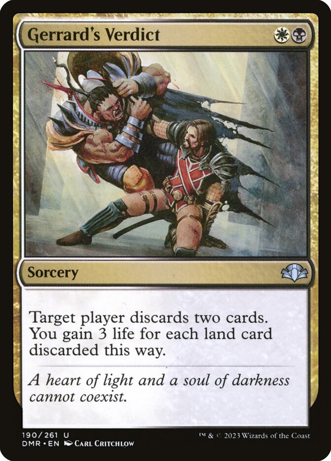 Gerrard's Verdict (190) - Dominaria Remastered (DMR)