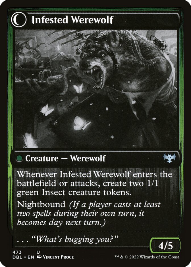Infestation Expert // Infested Werewolf (473) - Innistrad: Double Feature (DBL)
