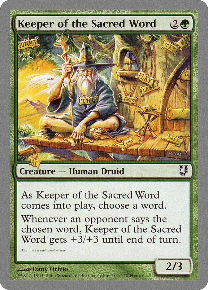 Keeper of the Sacred Word (101) - Unhinged (UNH)