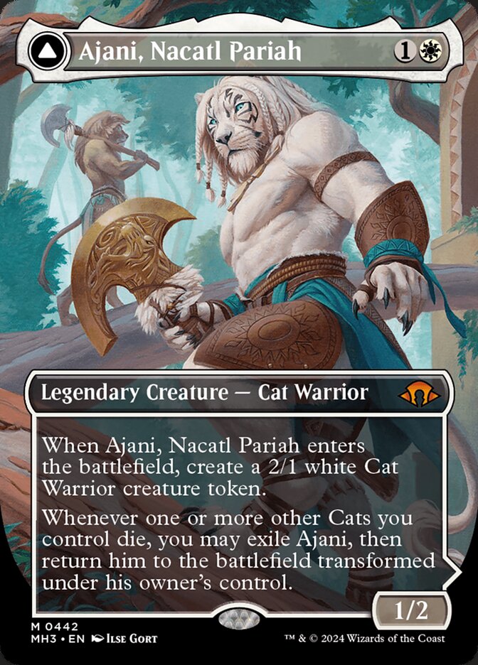 Ajani, Nacatl Pariah // Ajani, Nacatl Avenger - [Foil, Borderless] Modern Horizons 3 (MH3)